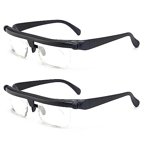 Vifocus-Brillen, verstellbare Fokusbrillen für Nah- und Fernsicht, verstellbare Zifferblattbrillen, verstellbare Zifferblattbrillen, verstellbare Lesebrillen (2pcs)