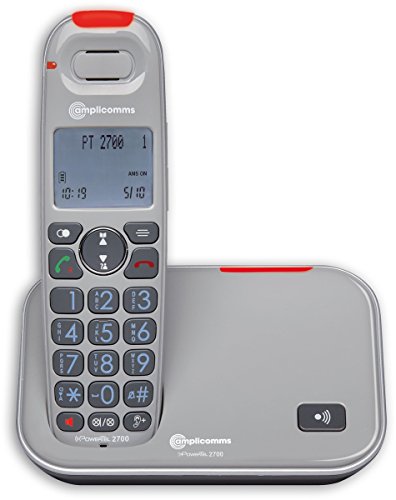 Amplicomms PowerTel 2700 Schnurloses Seniorentelefon LC-Display Grau
