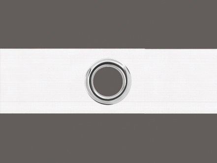 Gardinen Ösenband - zum annähen, Gardinenband, Gardinenzubehör (60 mm, Weiss) - 2 Meter