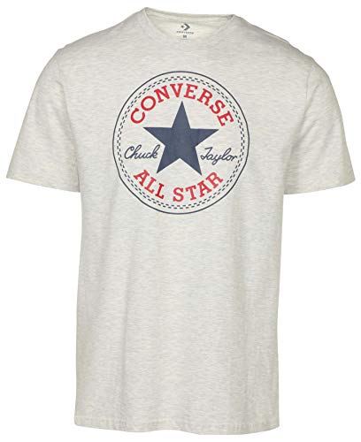 Converse Men's All Star Chuck Taylor T-Shirt Tee (Small, Light Grey)