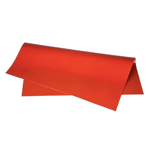 500 x 500 mm, rote Silikon-Gummiplatte, 1 mm, 2 mm, 3 mm, 4 mm, 5 mm, Gummi-Matte, hohe Temperaturbeständigkeit, Silikon-Gummimatte (Dicke: 2 mm)