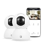 Garza Smarthome Intelligente 360 WiFi Kamera für Sicherheit, HD 720p, Nachtsicht und Zoom, Sprachsteuerung und App, Alexa, iOS, Google, Android