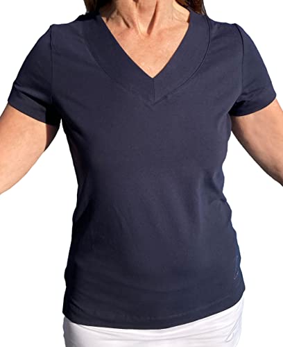 ESPARTO Yoga V-Shirt Farishta in Bio-Baumwolle (Nachtblau, M)
