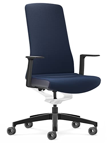 Interstuhl Pure Fashion Edition – Der Bürostuhl passt Sich an Gewicht und Bewegung des Nutzers an – ausgestattet mit der nachgewiesen ergonomischen Smart-Spring Technologie (Blau/Blau)