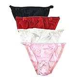 Colorful Star 4er-Pack Damen Sexy Pure Silk Panties, Mehrfarbig, S