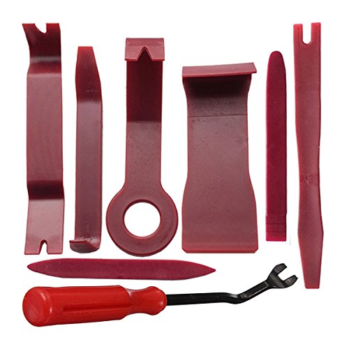 WINOMO Demontage Werkzeug Auto Zierleisten Verkleidung Türverkleidungs Trim Entferner Werkzeuge Set 8 Pcs (Rot)