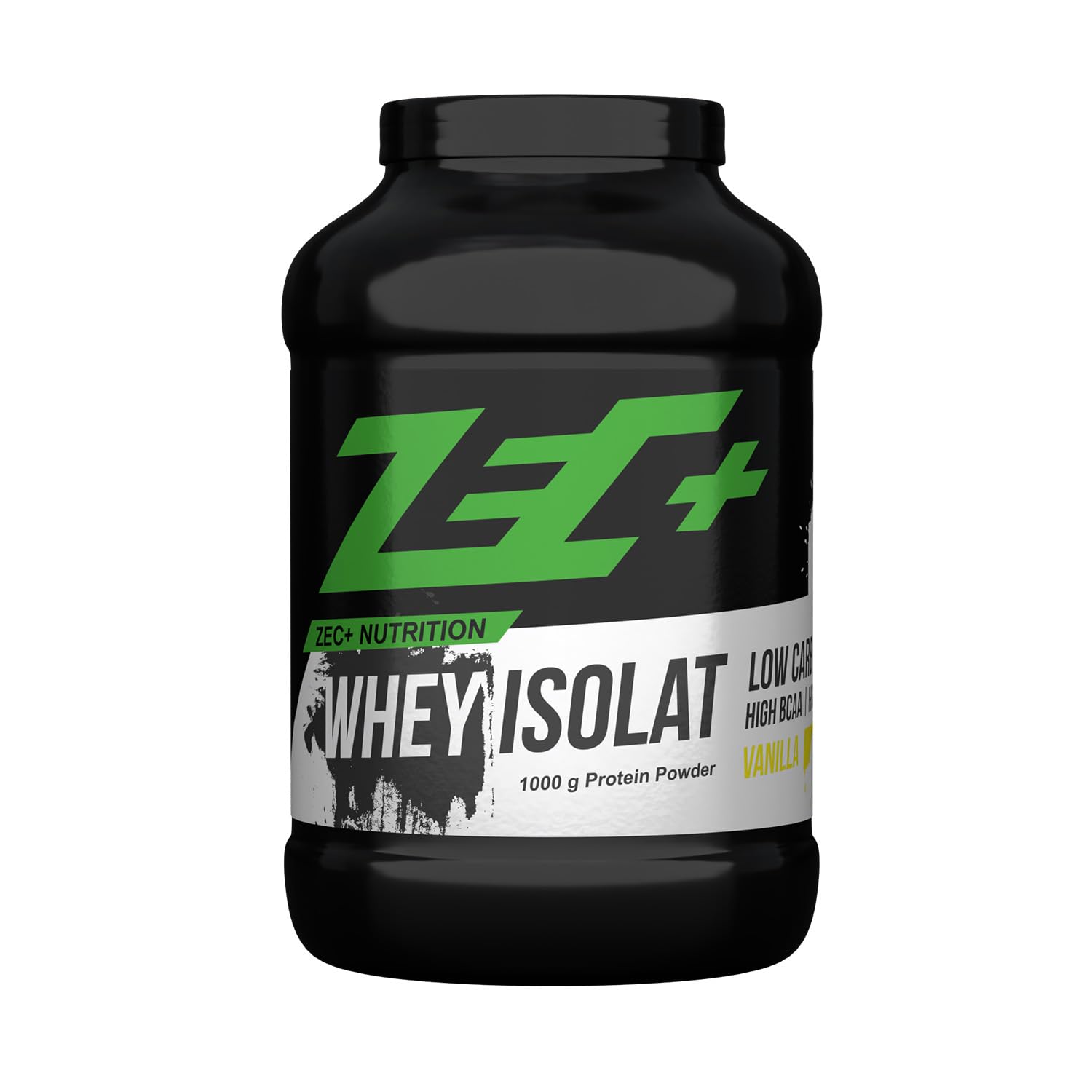 Zec+ Nutrition Whey Isolat – 1000 g, Vanille │ Fettarmes Eiweißpulver aus reinem Molkenprotein