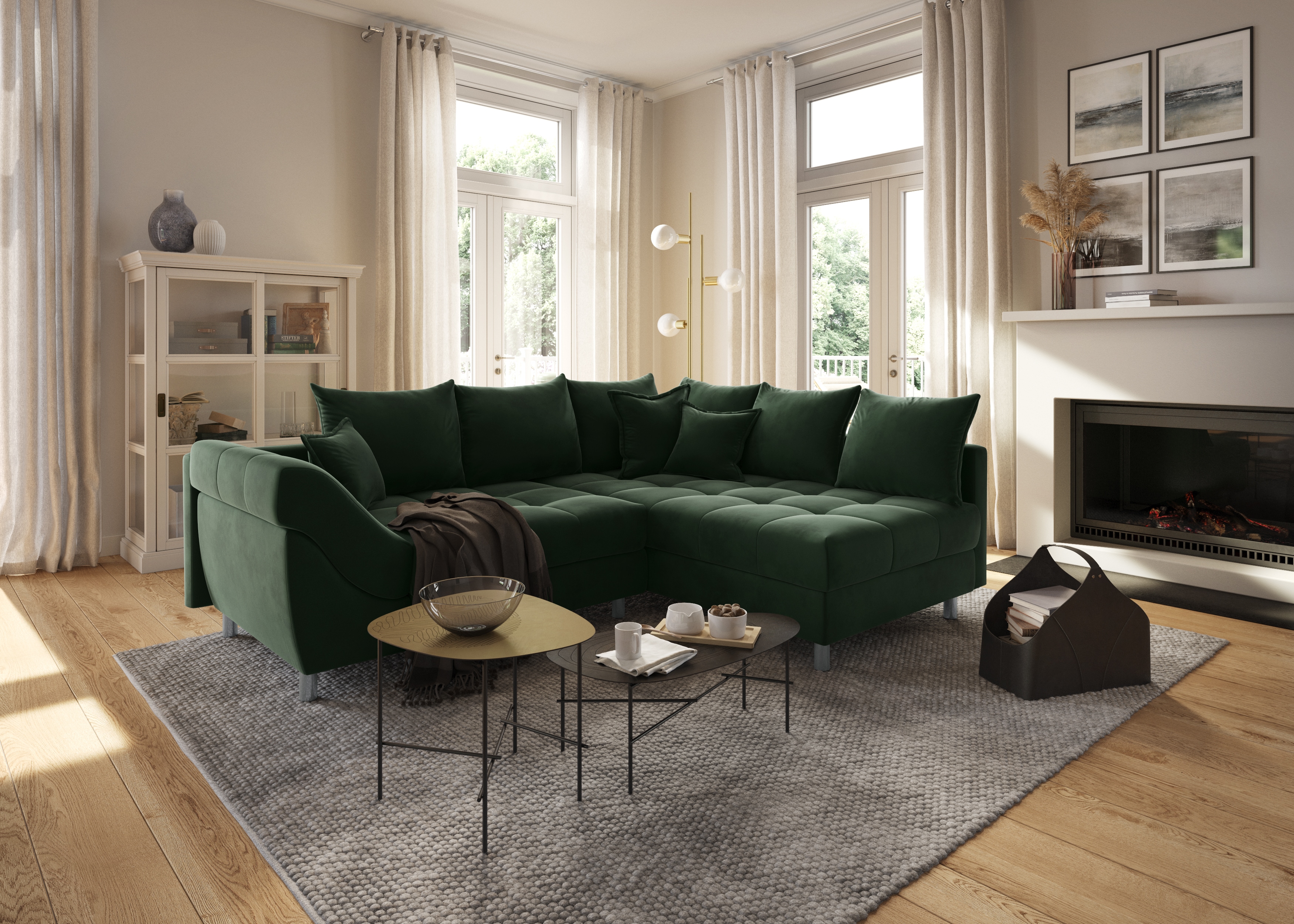 COLLECTION AB Ecksofa "Joseli", inklusive Federkern, Recamiere links oder rechts montierbar