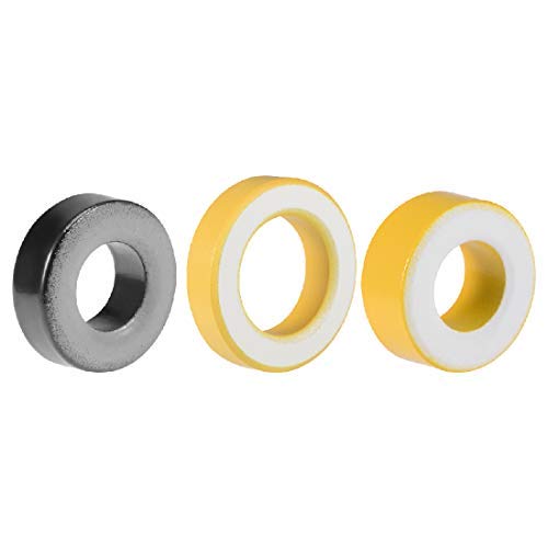 5 Stück 35,4 x 57,7 x 14 mm Ferrit-Ring Eisenpulver Kerne gelb weiß