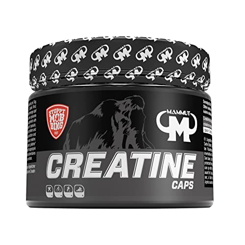 Mammut Creatine Caps, 3,5 mg Creatine pro Portion, Trainingsbooster, praktische Kapsel für unterwegs, 240 Kapseln pro Dose (241,92 g)