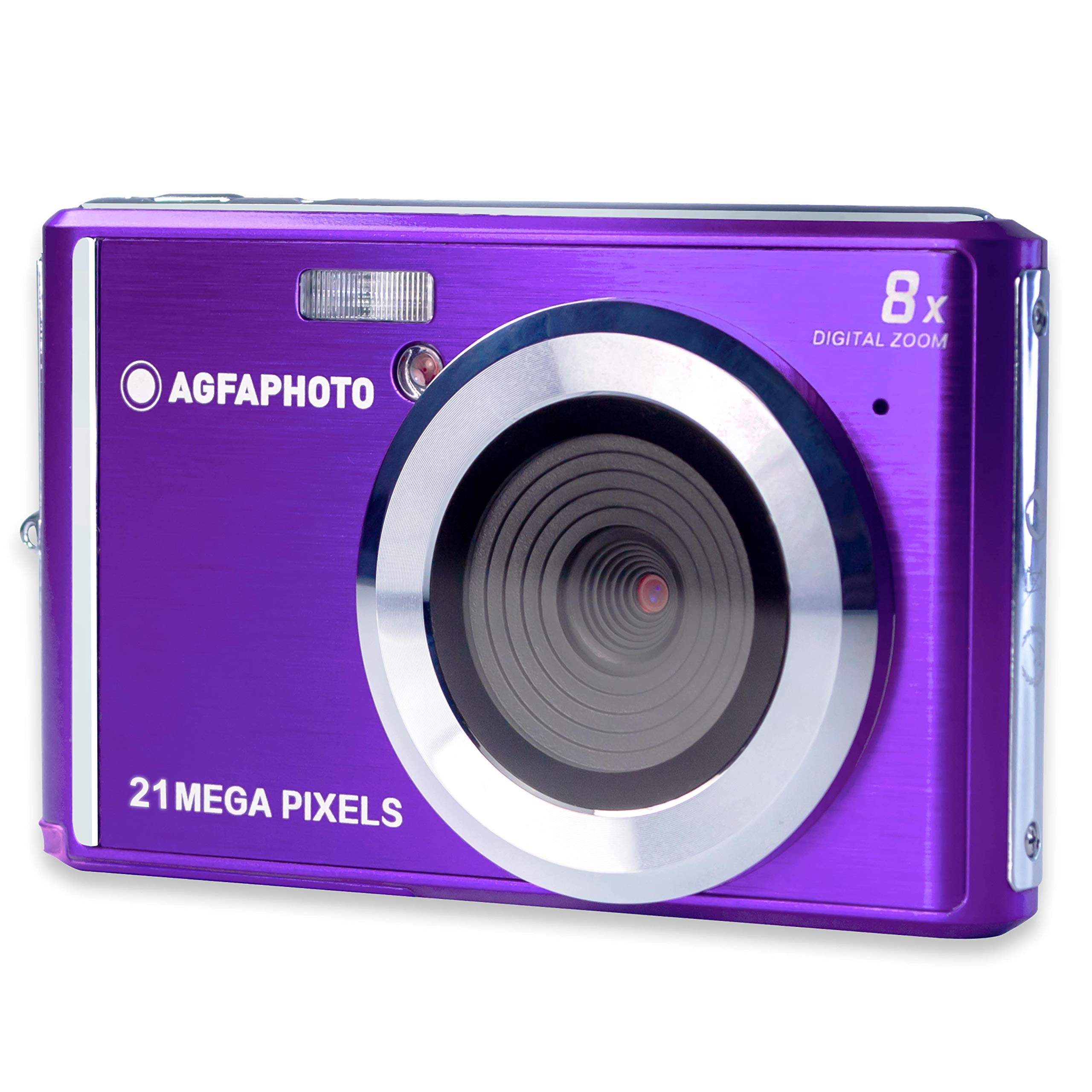 AgfaPhoto Photo Realishot DC5200 - Kompakte Digitalkamera (21 MP, 2,4 'LCD, 8-facher Digitalzoom, Lithium-Batterie) Lila