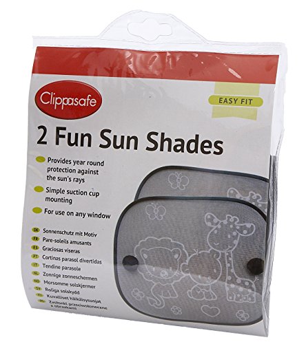 Clippasafe Fun Sun Screens (Black and White, 2 - Pack)