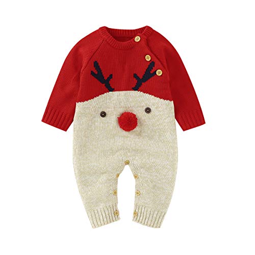 Verve Jelly Neugeborene Strampler 0-18 Monate Baby Jungen Mädchen Weihnachtskleidung Infant Christmas Strickpullover