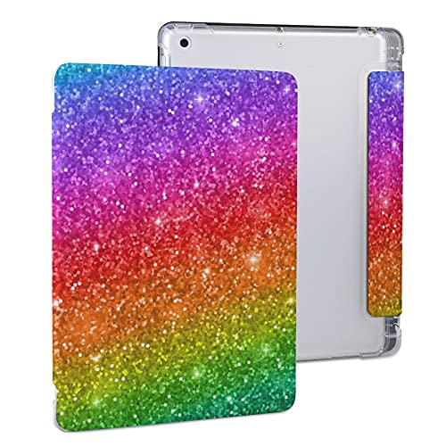 Mehrfarbiger Glitzer Rainbow Bling Farbverlauf Hülle Für Ipad Tablet Schutzhülle IPAD 2020 （10.2in）