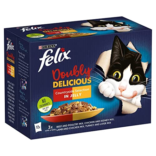 Felix As Good As It Looks Double Delicious Katzenfutter Fleisch, 12 x 100 g