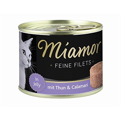 Miamor Feine Filets in Jelly mit Thunfisch & Calamari - Nassfutter für Katzen - 12 x 185g