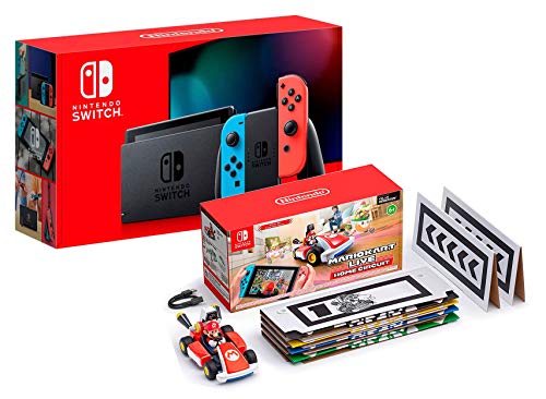Nintendo Switch V2 32Gb Neon-Rot/Neon-Blau [neues model] + Mario Kart Live: Home Circuit - Mario