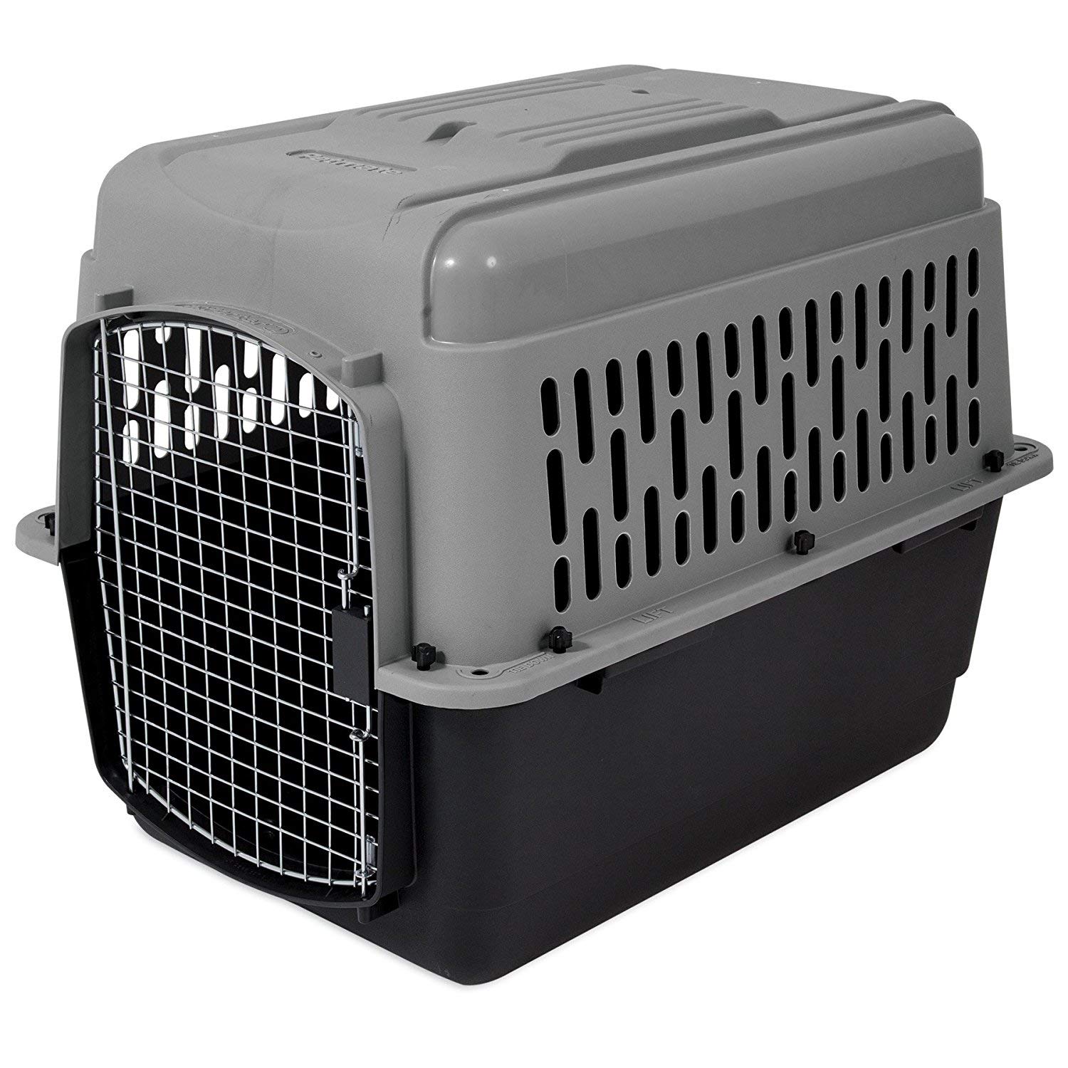 Aspen Pet Porter Transportbox für Haustiere, 50-70 LBS, Dunkelgrau/Schwarz