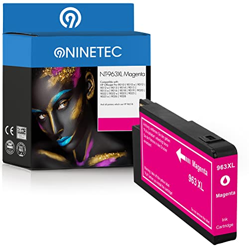 NINETEC NT-963XL 1 Patrone Magenta kompatibel mit HP 963 XL 963XL | Für HP OfficeJet Pro 9010 9010e 9012 9012e 9013 9014 9015 9015e 9016 9018 9019 9020 9022 9022e 9023 9025 9025e 9026 9028