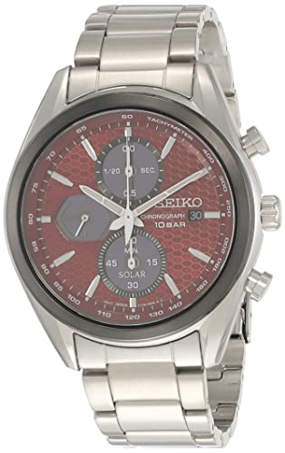 Seiko Herren Analog Japanischer Quarz Uhr mit Edelstahl Armband SSC771P1