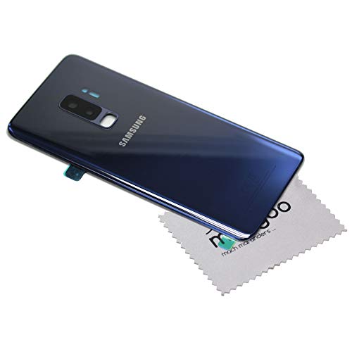 Akkudeckel für Original Samsung für Samsung Galaxy S9 Plus (G965F) Akkufachdeckel blau Blue mit mungoo Displayputztuch