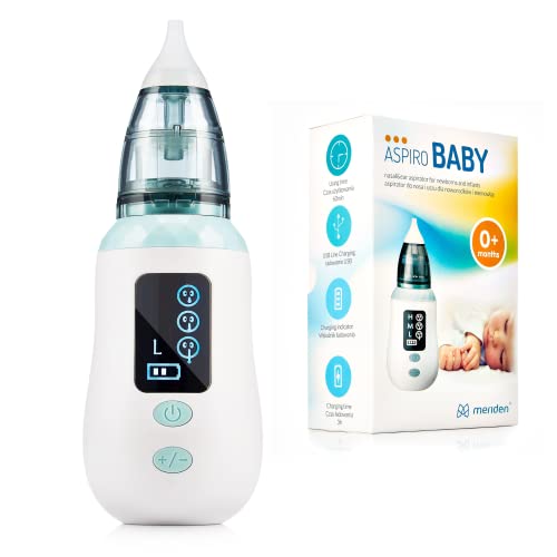 Meriden Aspiro Baby Nasensauger Elektrisch Nasal Aspirator USB Augladung mit zwei Naseaufsatze und Pinzette
