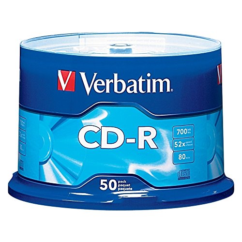 Verbatim Standard 120 mm moyenne-cd-r Jungfrauen RW (CD-R 700 MB 52 x Gehäuse für Pastell)