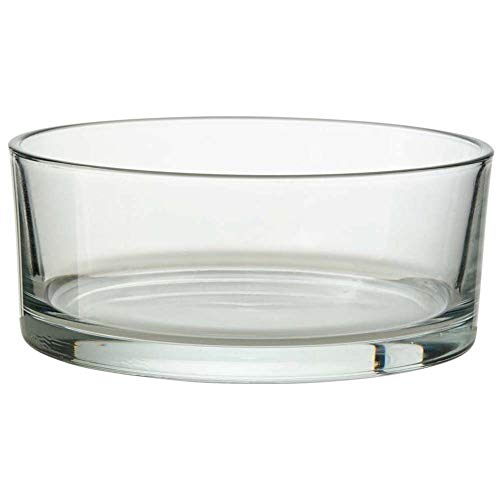 Annastore 4 x Glasschale klar H 7,8 cm Ø 15 cm Dekoschale Schale aus Glas - Runde Glas Schale - Dekoschale