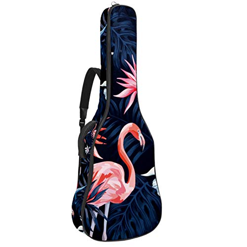 Gitarrentasche Tropische Flamingo-Palme Gig Bag Für Akustische Klassische Elektrische 40 41 Zoll Gitarre Tasche wasserdichte Guitar Bag