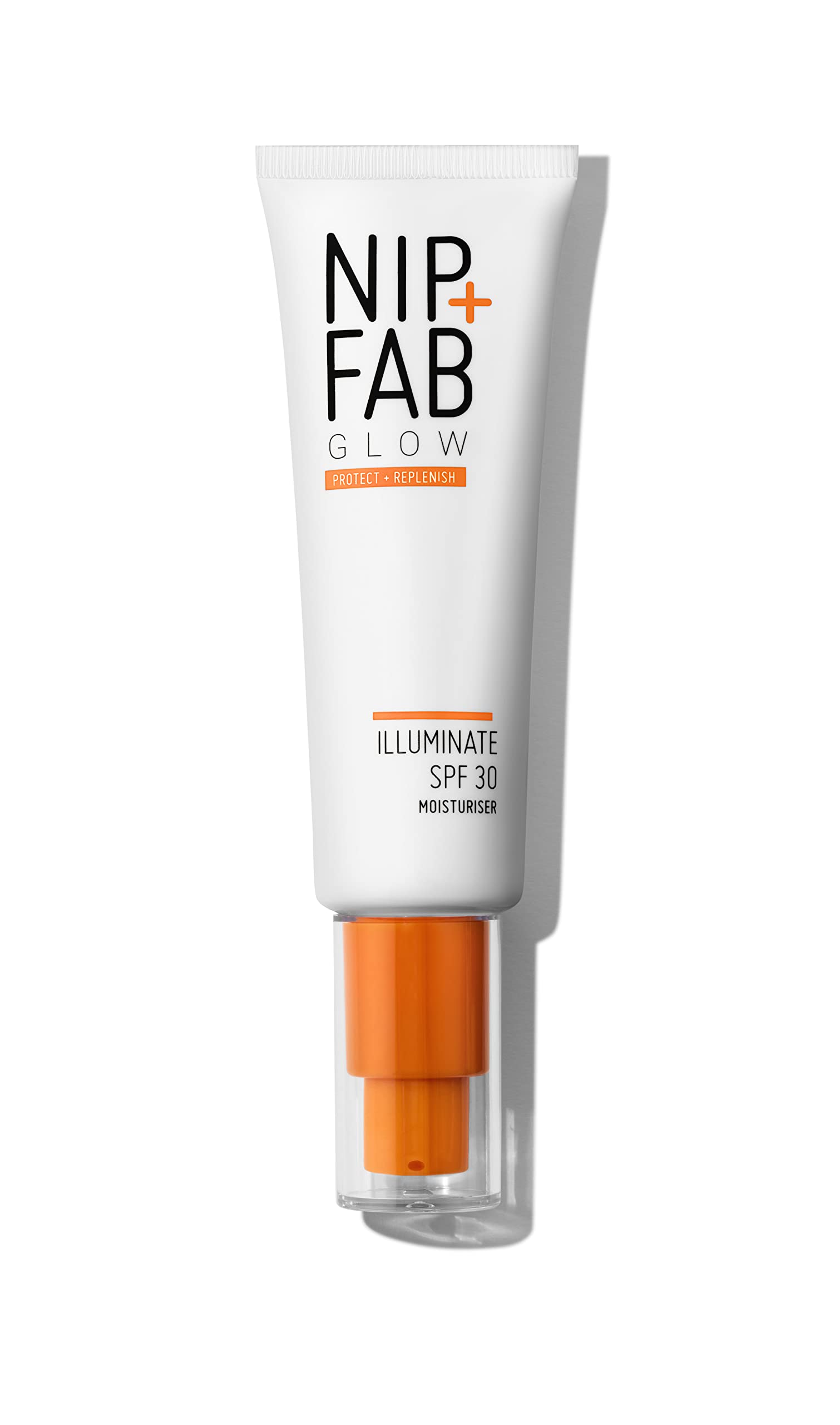 Nip+Fab SPF 30 Moisturiser Glow, 50 ml, Geschädigte bis matte Haut, Maximale Feuchtigkeitszufuhr und Schutz für das Gesicht, UVA- und UVB-Schutz, SPF Gesichtshautfilter