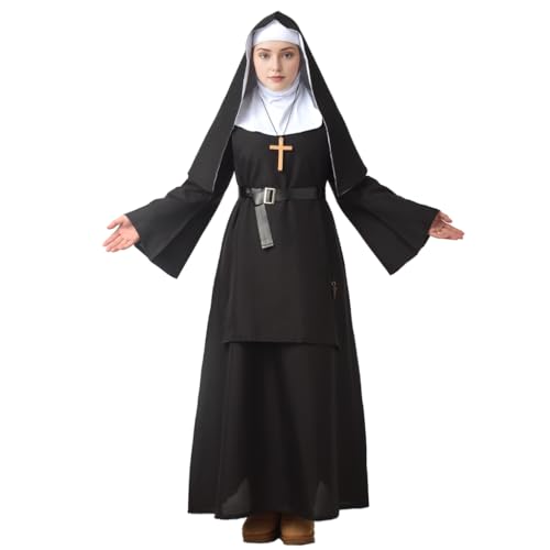 GRACEART Damen Nonnen Kostüm Zubehör für Erwachsene Kleidung (M)