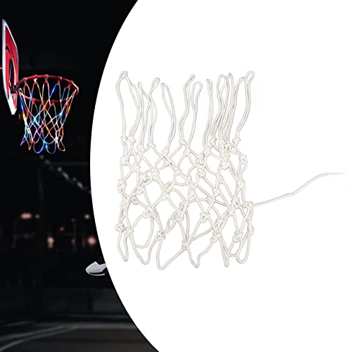 FOLOSAFENAR LED-Basketball Netz, Verstellbare Fernbedienung LED-Basketball-Hoop-Licht mit CR2025 Knopf Zelle, wasserdichte Basketball-Felgen Leuchten, für Spielen Basketball Im Freien bei Nacht