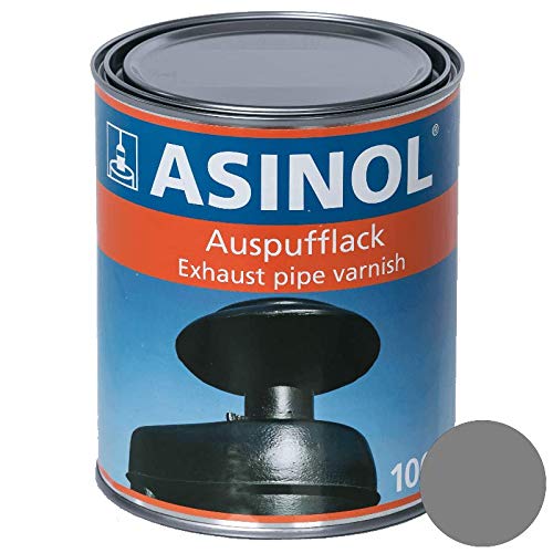 ASINOL Auspufflack 800° silber 1000 ml Kunstharzlack Farbe Lack 1l Liter Dose