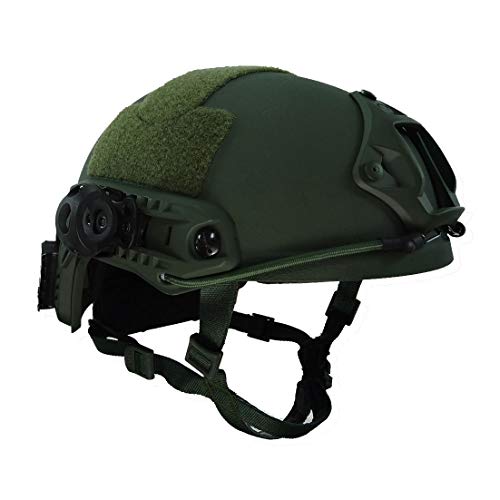 LOOGU Fast MH Typ Schutzhelm Top Helm mit seitlichen Schienen Sturzhelm für Outdoor Paintball Freizeit Taktischer Helm Kampfhelm Gefechtshelm