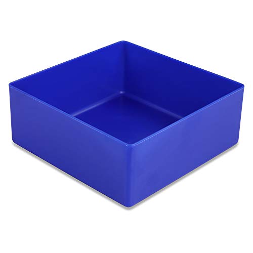 20 Stück Kunststoff-Einsatzkasten, blau, Höhe 40 mm, LxB = 99 x 99 mm