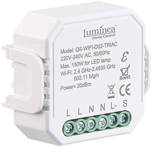 Luminea Home Control LED Dimmer App: WLAN-Unterputz-Lichtschalter und -Dimmer, mit App und Sprachsteuerung (WiFi Lichtschalter)