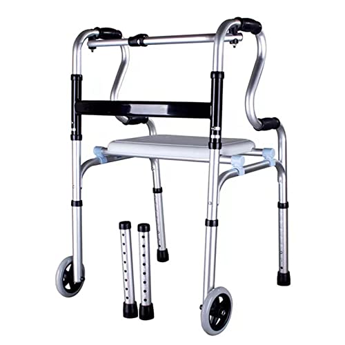 Rollator s s for Seniors Elderly Walking Aid, Wheeled Upright Posture Rolling, Disabled Wheelchair, Elderly with Seat, Adjustable Height Upright Rollator Wal