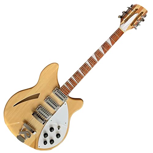 CAZARU Gitarre 12-saitige Gitarre e-Gitarre holzfarbe sprühlack Mahagoni griffbrett semi-Hohle Gitarre akustikgitarre Hyococ