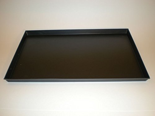 Pizzablech aus Schwarzblech mit 4 Seiten Rand, Maße:40x30x3cm