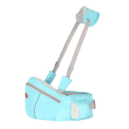 Babytrage Rucksack mit abnehmbaren Hipseat Infant Rucksack Front Carrier Ideal für 0-3 Jahren Kleinkind Carrier, Baby Holder Himmelblau Einheitsgröße