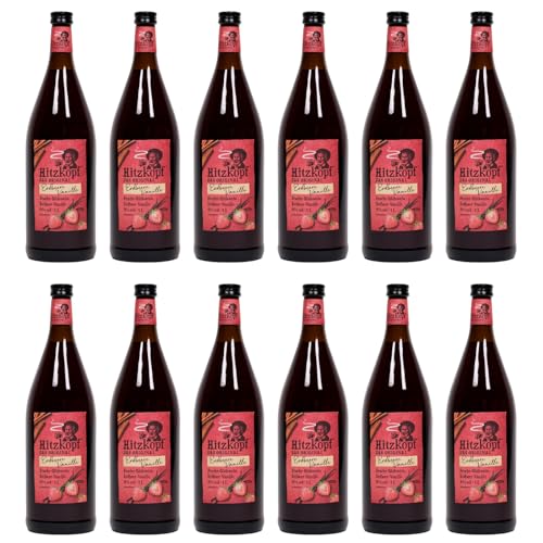 BIELMEIER Bayernwald Hitzkopf Glühwein Erdbeer Vanille 9% vol 12x 1L Flasche Der Genuss und die Qualität aus dem Bayerischen Wald