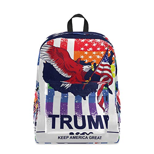 Lässiger Rucksack für Männer und Frauen – Amerika-Flagge 2020, Trump, Anti-Diebstahl-Rucksack, Reise, Schultasche, College, Tagesrucksack, Schulrucksack, Muster, Tagesrucksack