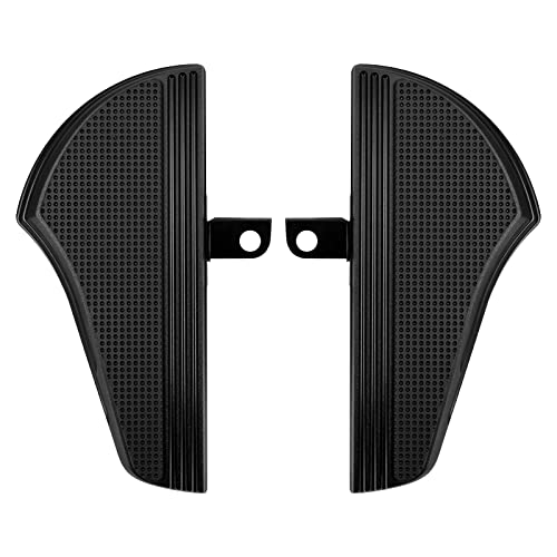 HDBUBALUS Motorrad-Fußbrett für Beifahrer, schwarz, CNC-Stecker, Fußrasten, passend für Harley Touring Softail