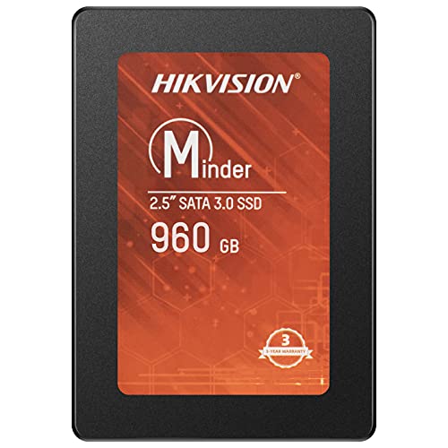 HIKVISION Minder-S SSD 960 GB interne SSD (SSD intern 2,5 Zoll, SATA III, stoßbeständig, 3D NAND-Technologie, 560 MB/s Übertragungsraten)