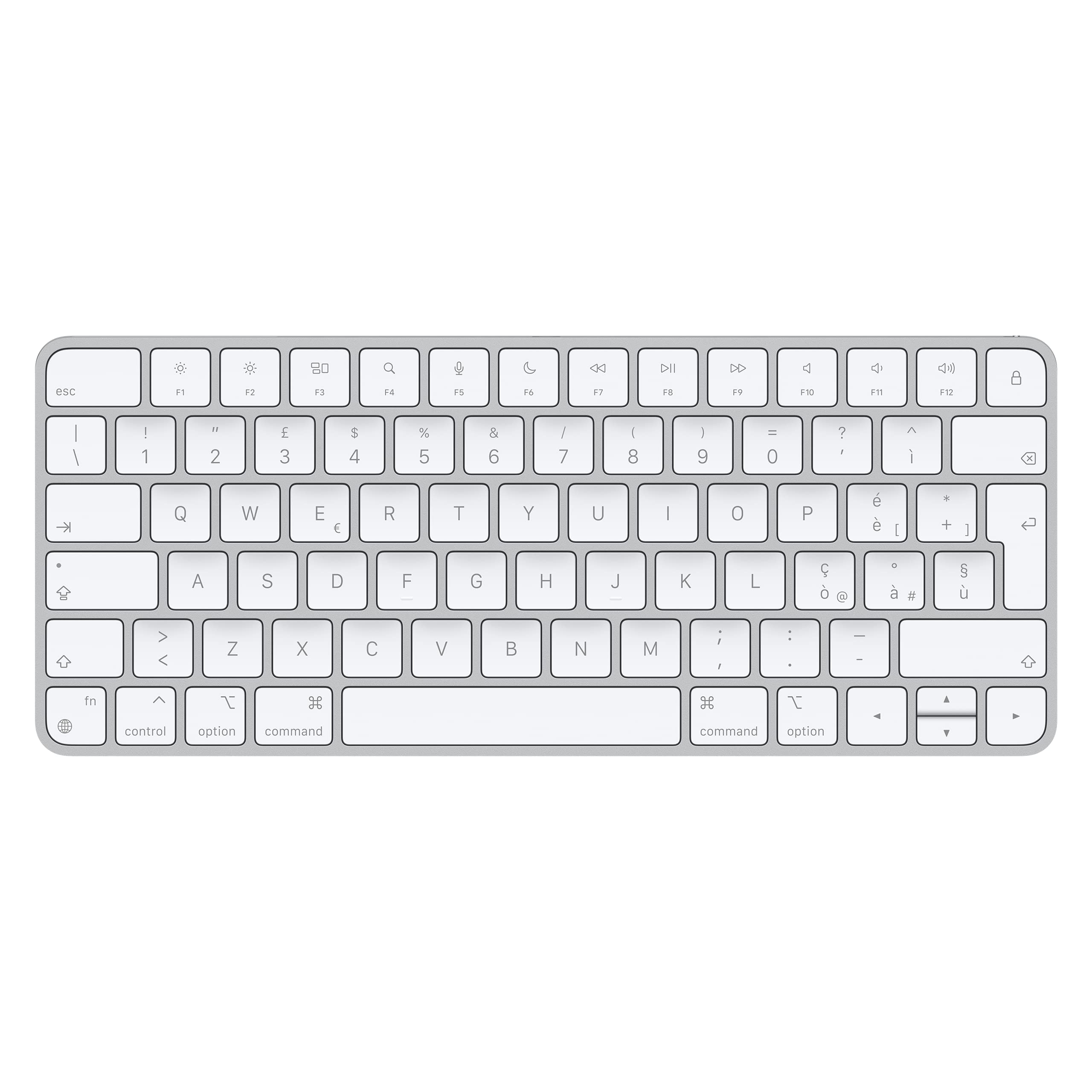 Apple Magic Keyboard: Bluetooth, wiederaufladbar. Kompatibel mit Mac, iPad oder iPhone; Italienisch, Silber