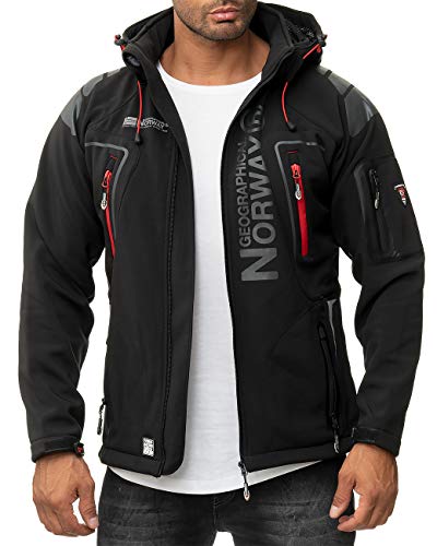 Geographical Norway Herren Outdoor Activity Jacke Modell Techno BANS Black L