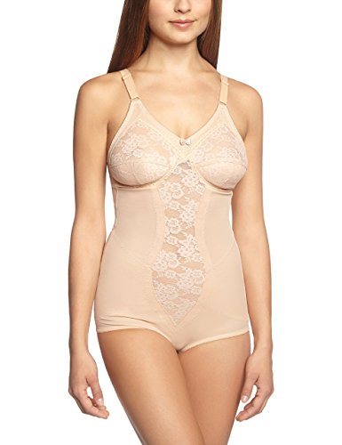 Sassa Damen BH Hosen-Korselett, Einfarbig, Gr. 95B, Beige (Puder 00400)