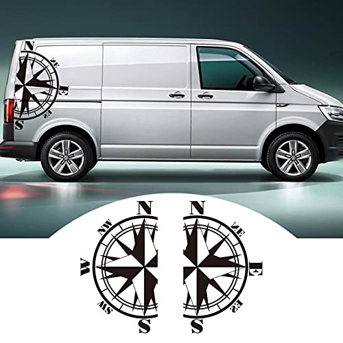 Bergabenteurer Kompass Grafik Autoaufkleber ist geeignet für das Wohnmobil, für VW Transporter T5 T6