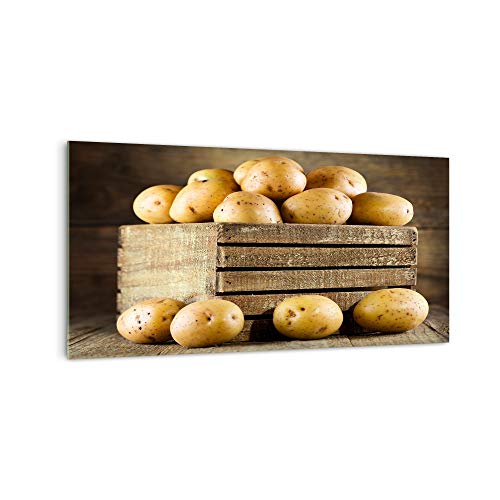 DekoGlas Küchenrückwand 'Kartoffeln in Kiste' in div. Größen, Glas-Rückwand, Wandpaneele, Spritzschutz & Fliesenspiegel