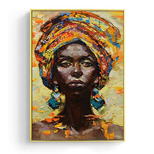LCSLDW Leinwanddruck Traditionelle Kleidung Afrikanische Kunst Frau Gedruckt Ölgemälde Auf Leinwand Poster Und Drucke Wandbild Wohnzimmer